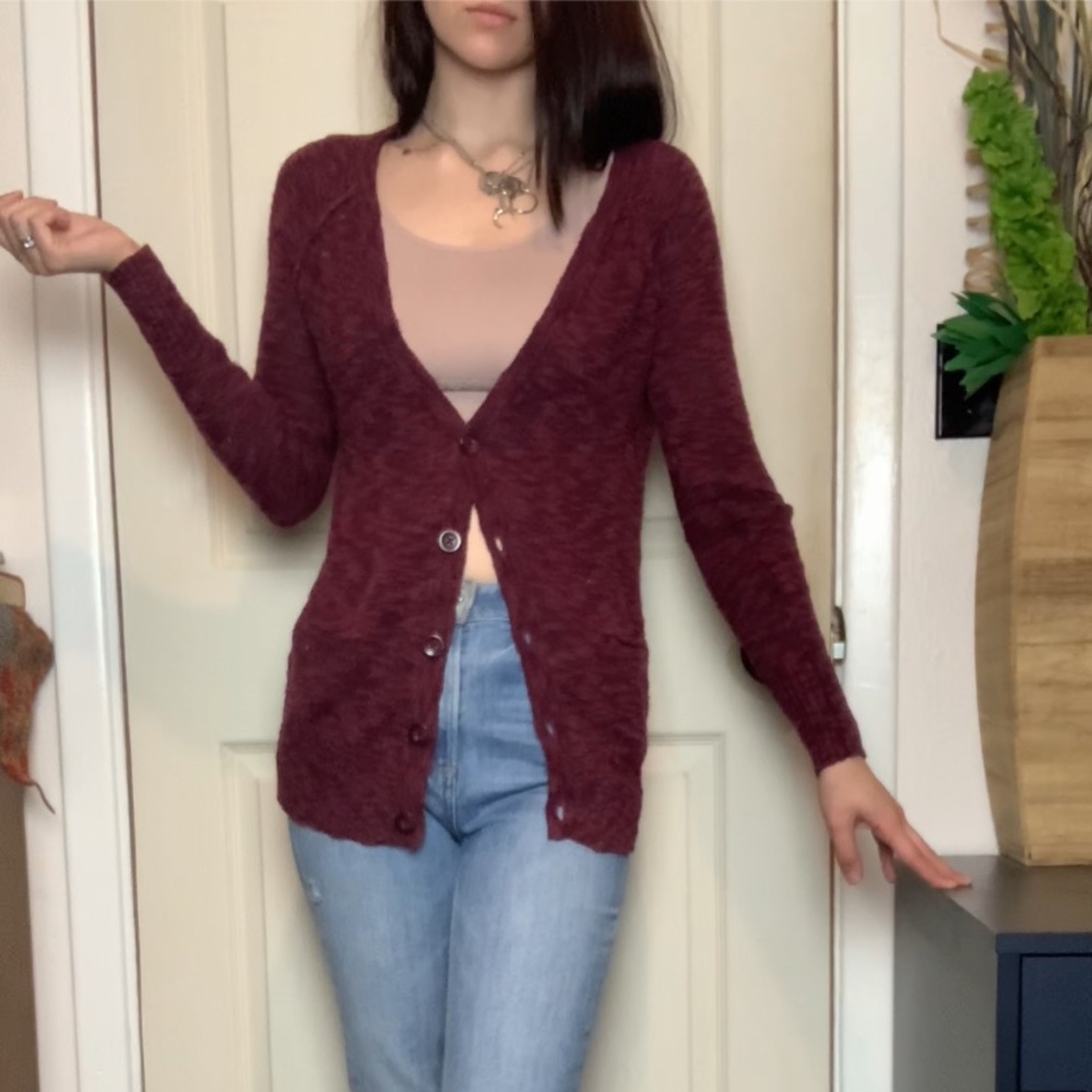 Maroon Cardigan